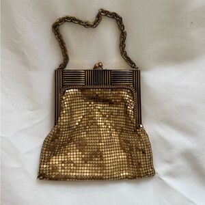 Gold Vintage Metal Mesh Tile Bag
